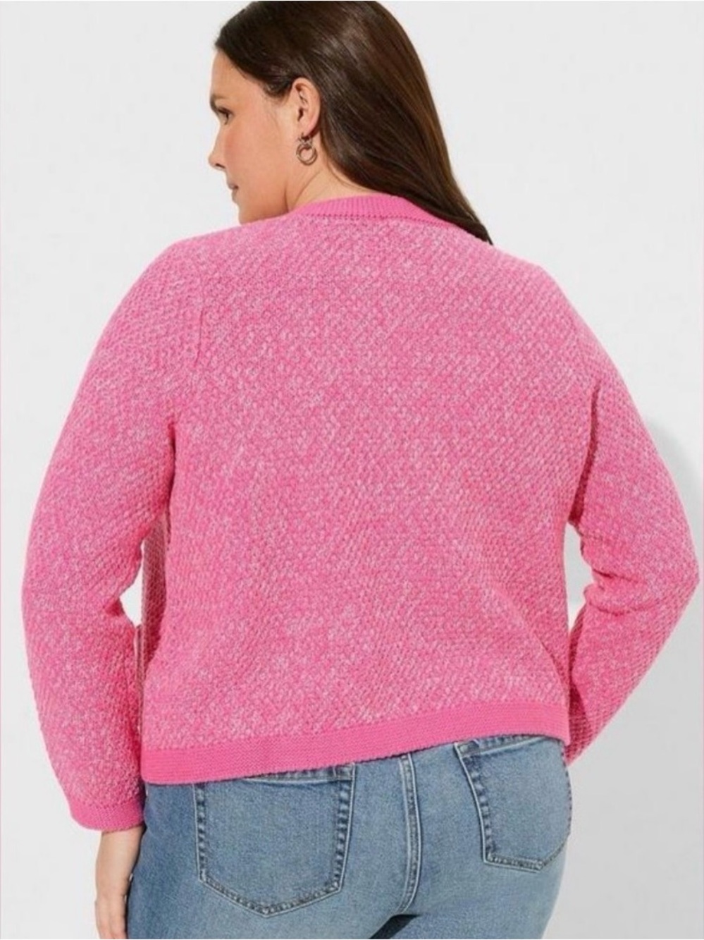 Torrid Size 3 - Hot Pink Textured Button-Front Cardigan - Picture 2 of 12
